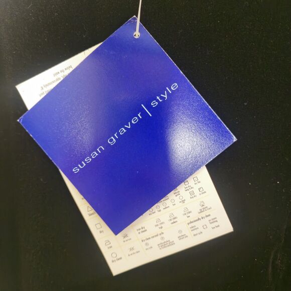 Susan Graver Style Women's L Black Velvet Short Sleeve Mockneck Midi Dress - Picture 3 of 15